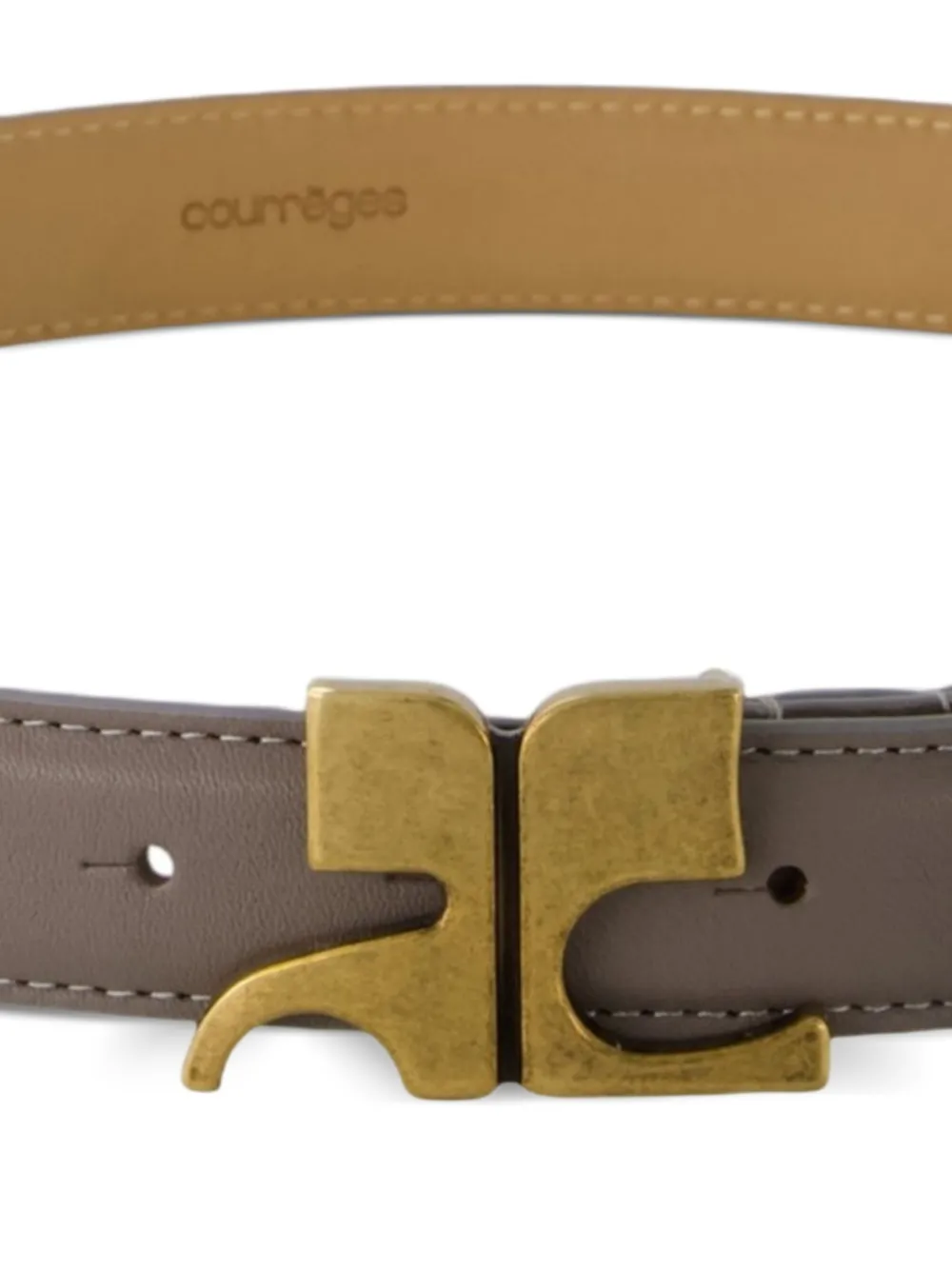  Courrèges Leather Belt - Grey 
