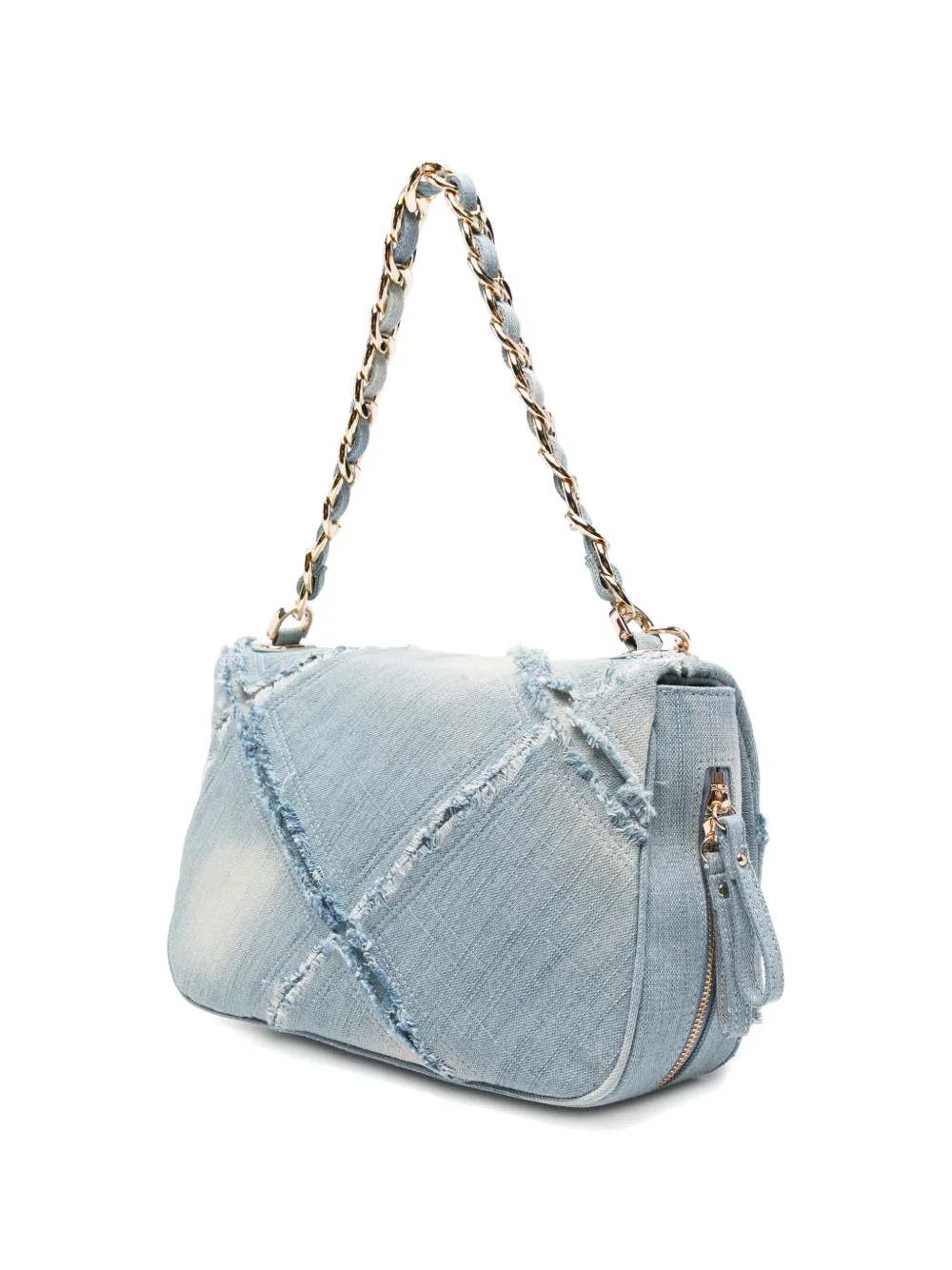  La Carrie Tassel Patchwork Cross Body Bag - Blue 