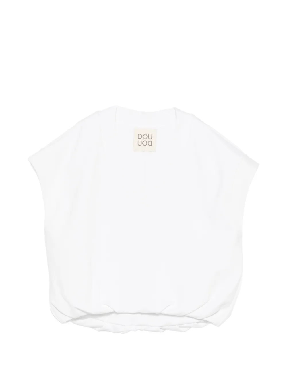 Douuod Kids V-neck short-sleeve sweatshirt - White