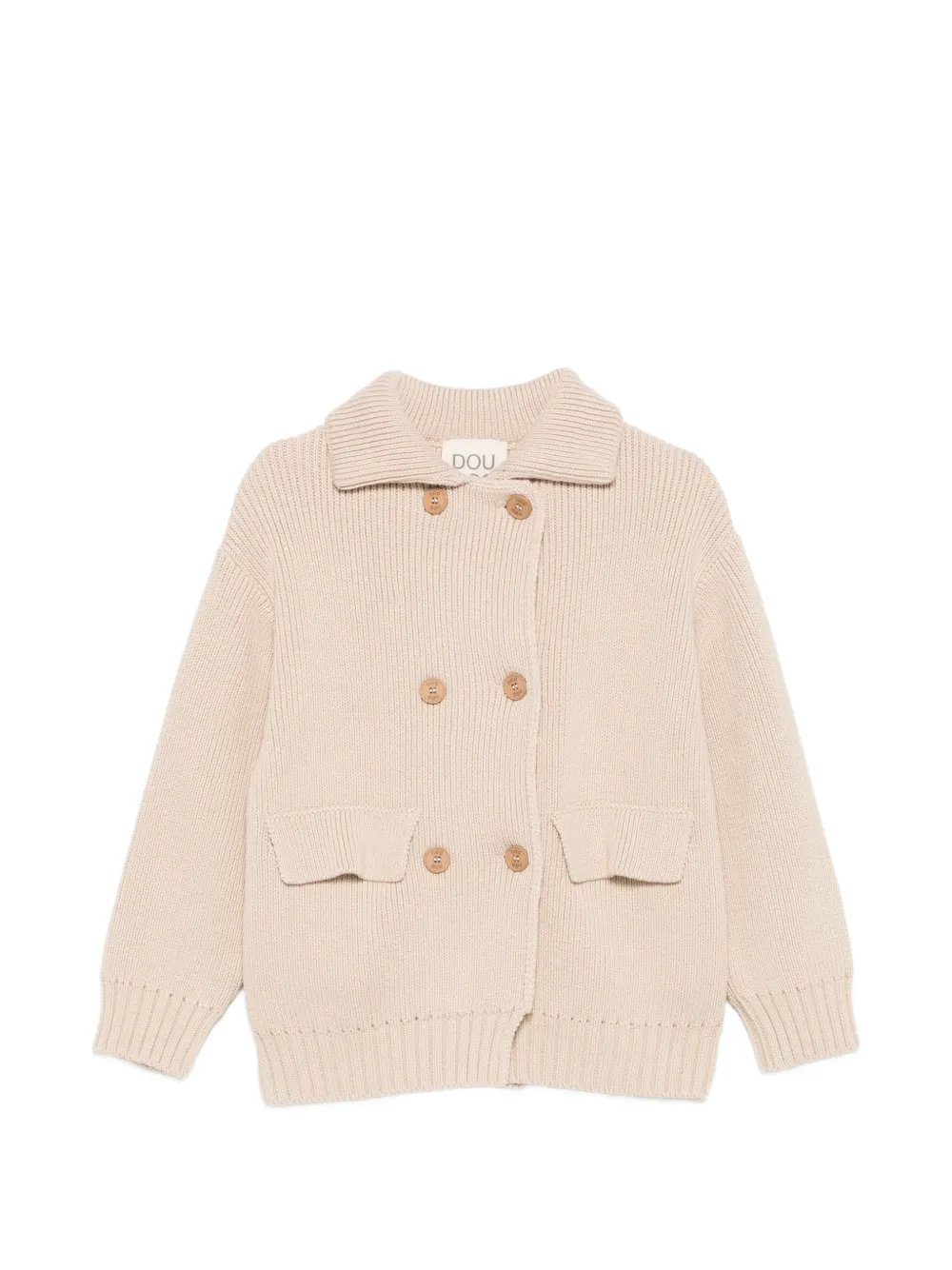 Douuod Kids button front-pocket cardigan - Toni neutri