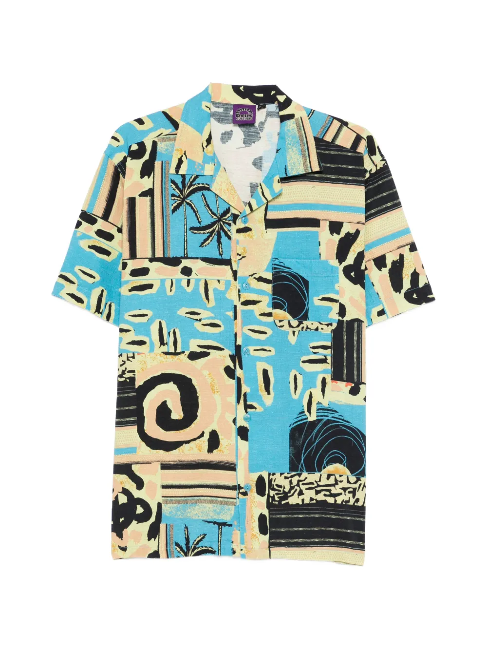 Deus Ex Machina abstract pocket shirt - Blau