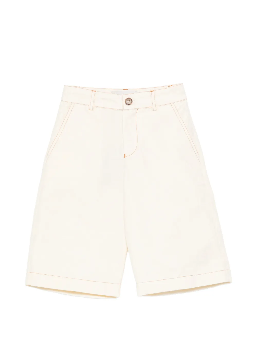 ETRO KIDS button-fastening shorts - Toni neutri