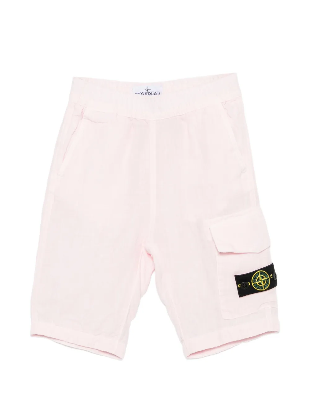 Stone Island Junior patch-pocket shorts - Rosa
