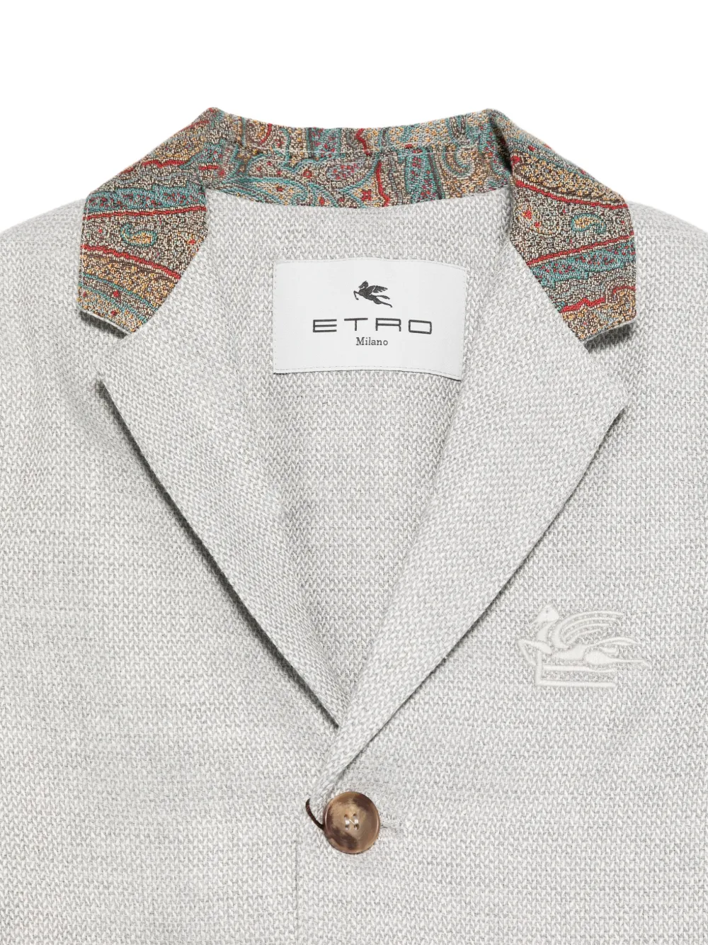  Etro Kids Notched-lapel Blazer - Grey 