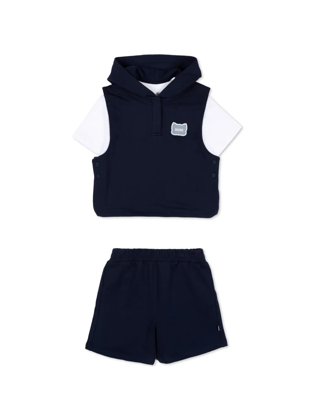 BOSS Kidswear hooded shorts set - Blu