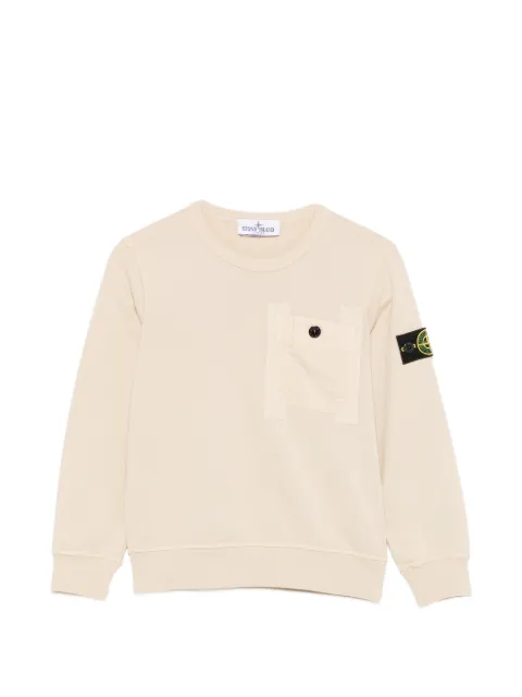 Stone Island Junior chest-pocket crew-neck sweatshirt