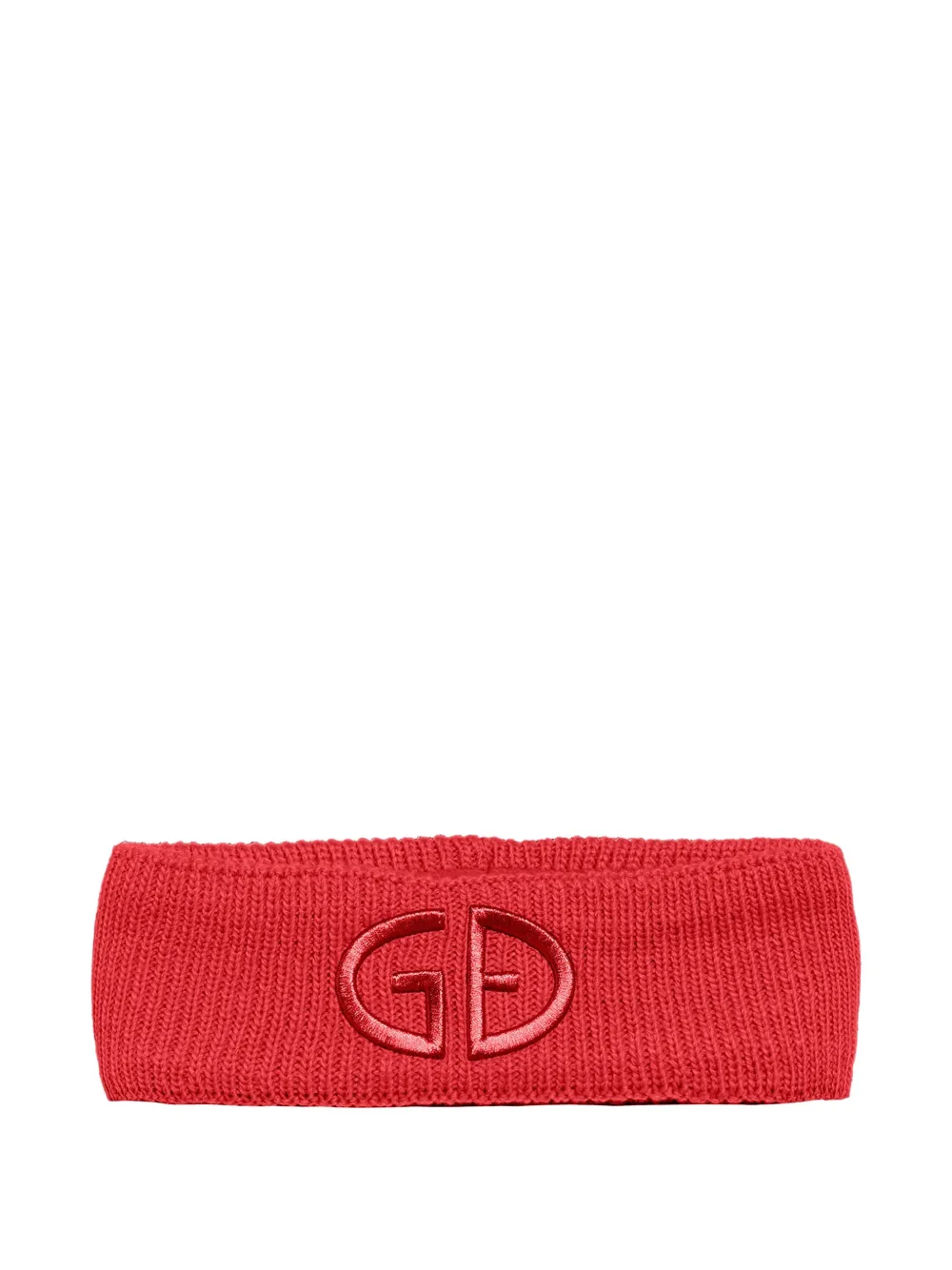 Goldbergh logo-embroidered knitted headband - Rosso