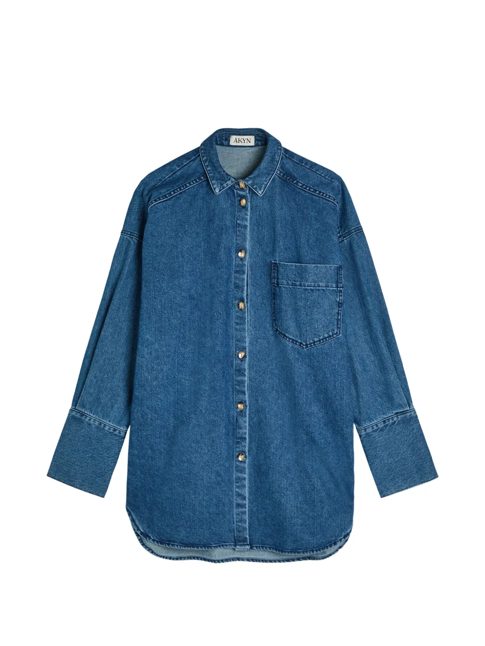 AKYN Fenella pocket long-sleeve shirt - Blu