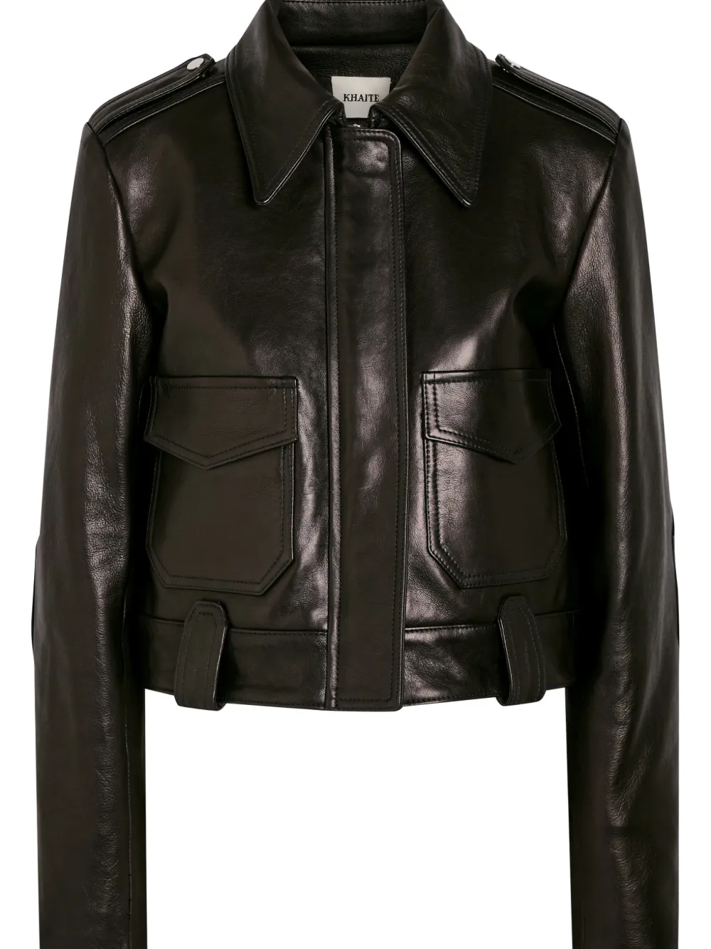  Khaite Cordelia Pocket Collar Jacket - Black 
