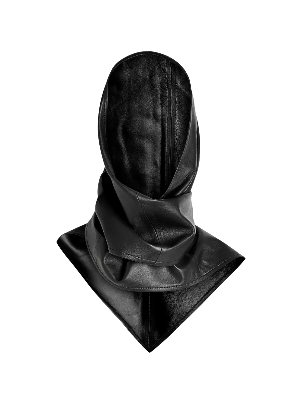 Nour Hammour leather balaclava - Nero