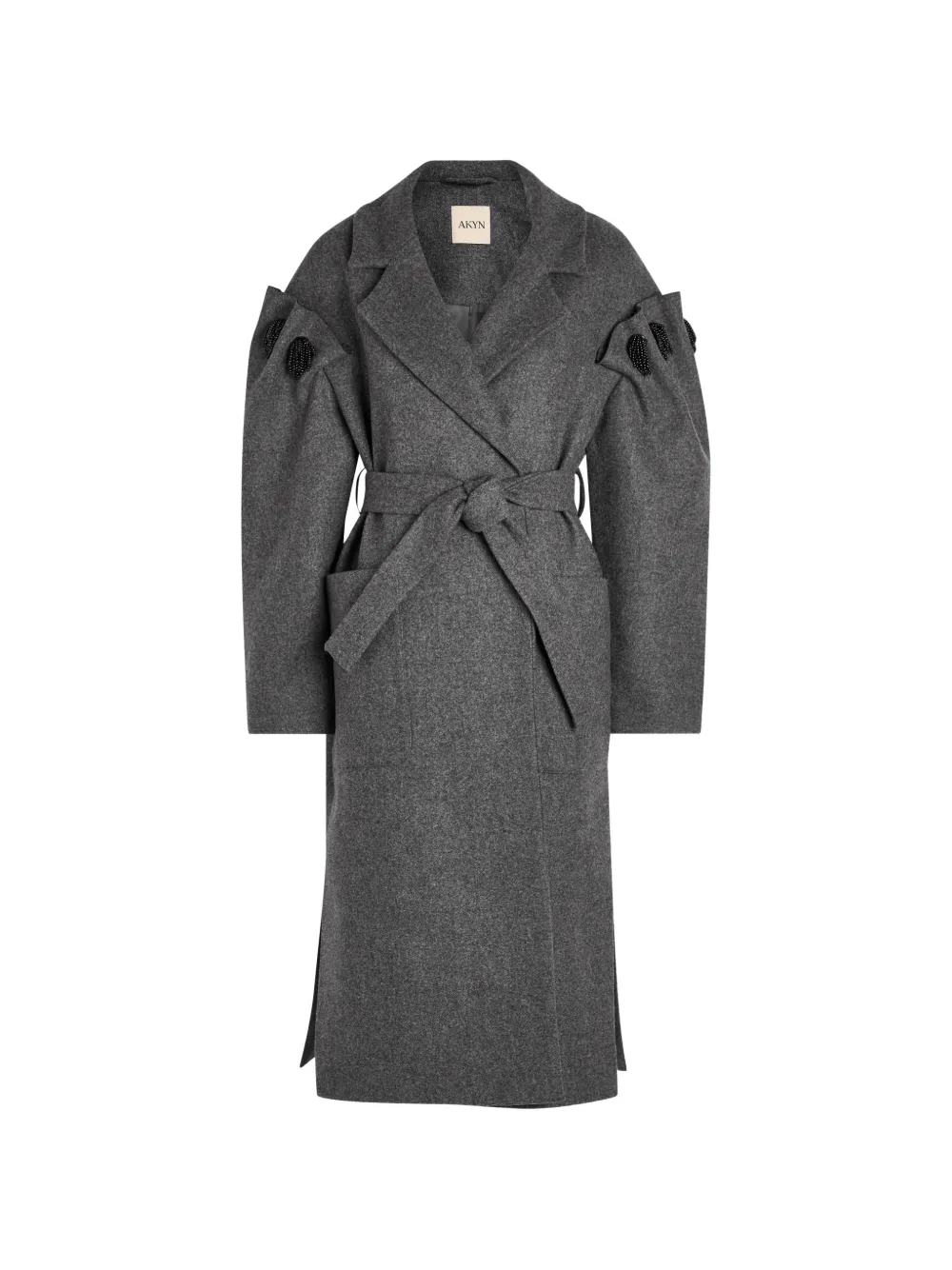 AKYN Zaria belted coat - Grey