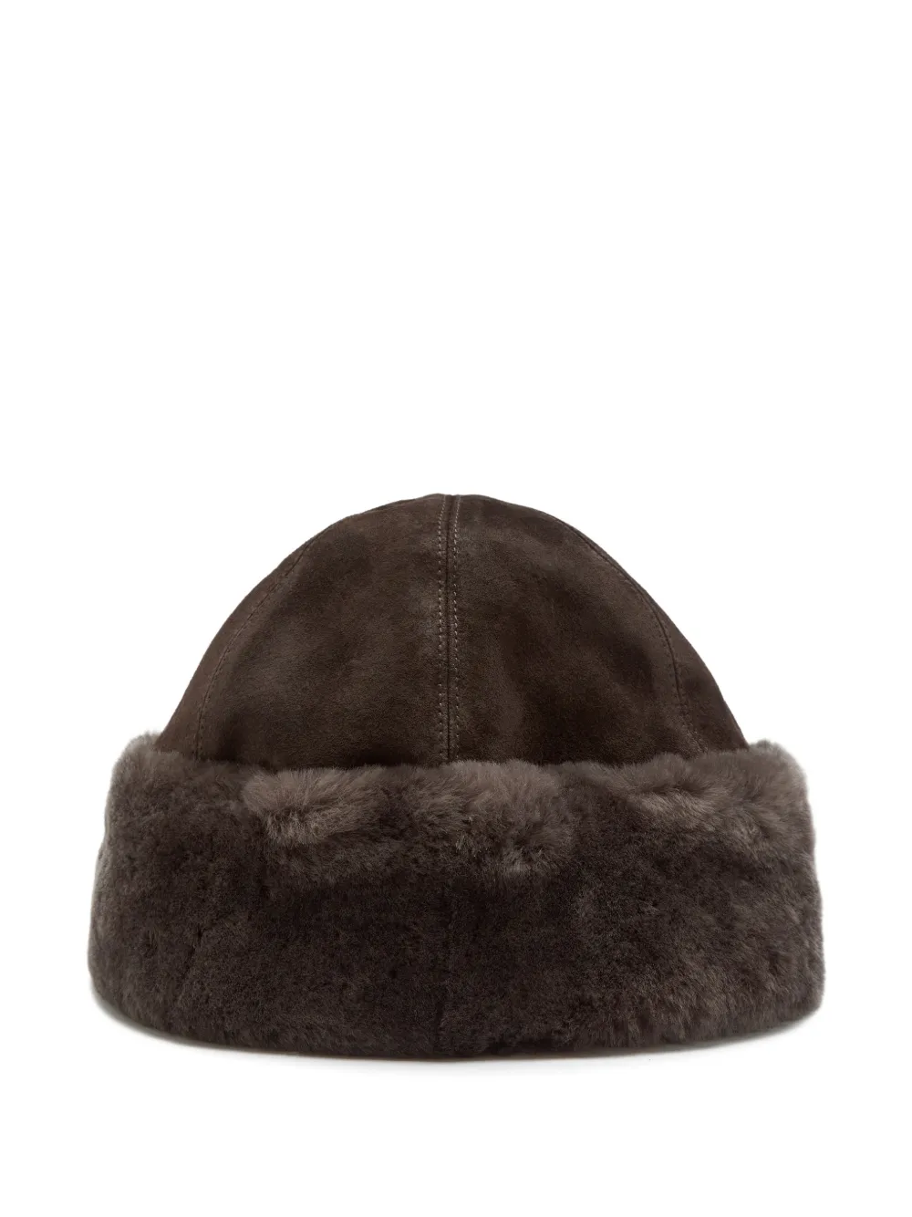 Nour Hammour Toki shearling hat - Marrone