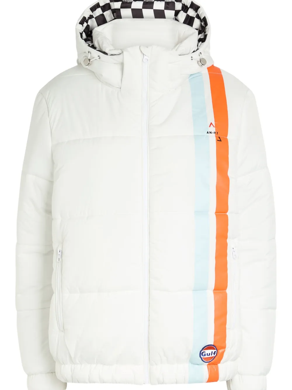  An-y1 Riski Logo-embroidered Striped Jacket - White 
