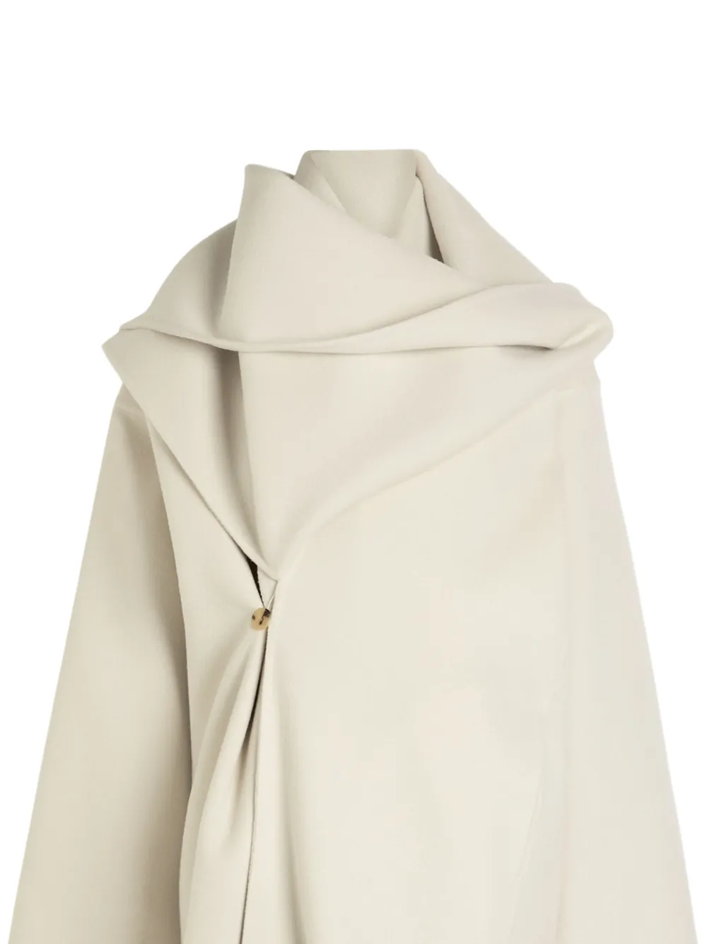  Calvin Klein Amelia Draped-design Coat - Neutrals 