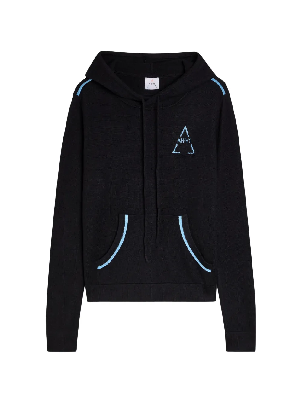 AN-Y1 kangaroo-pocket hoodie - Nero