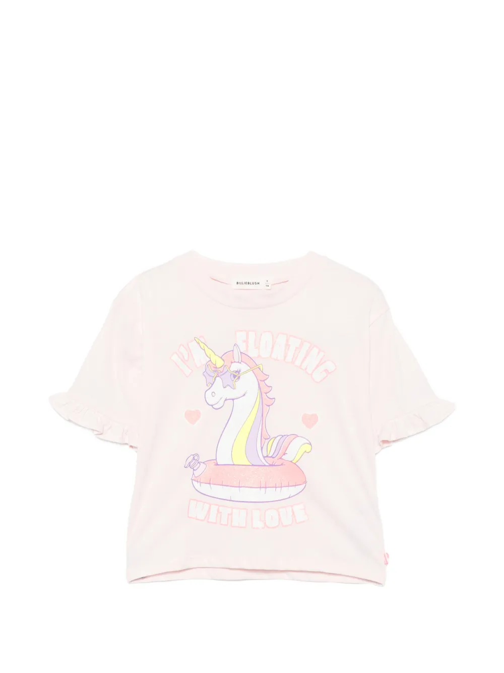 Billieblush ruffled-detail T-shirt - Rosa