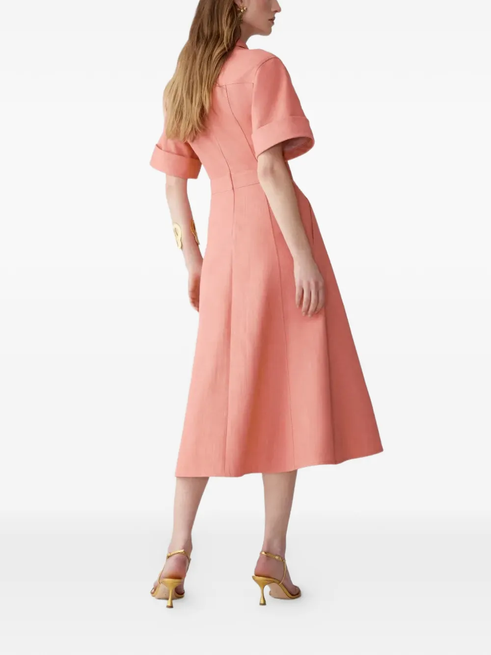  Carolina Herrera Button-front Midi Dress - Orange 