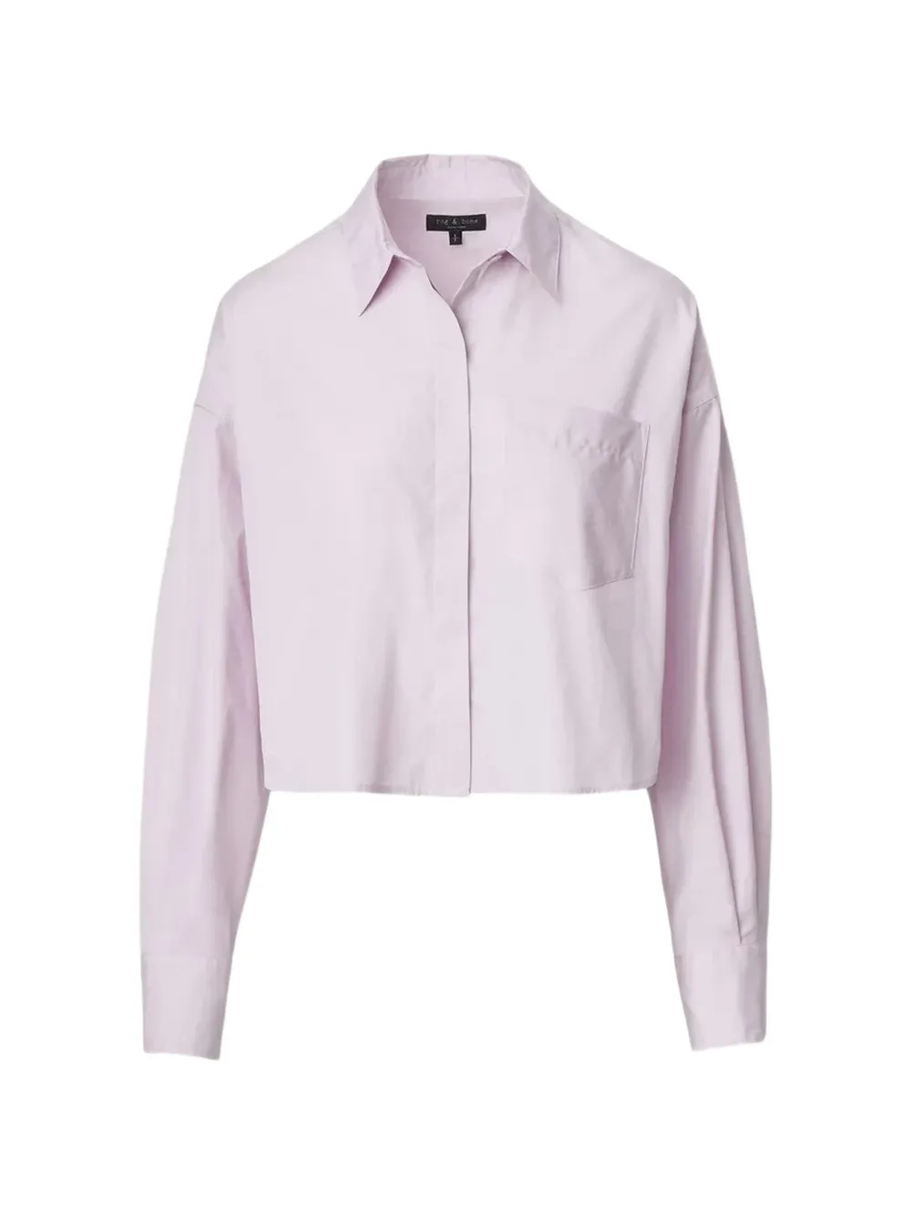 Rag & Bone Marin Cropped Shirt In Pink