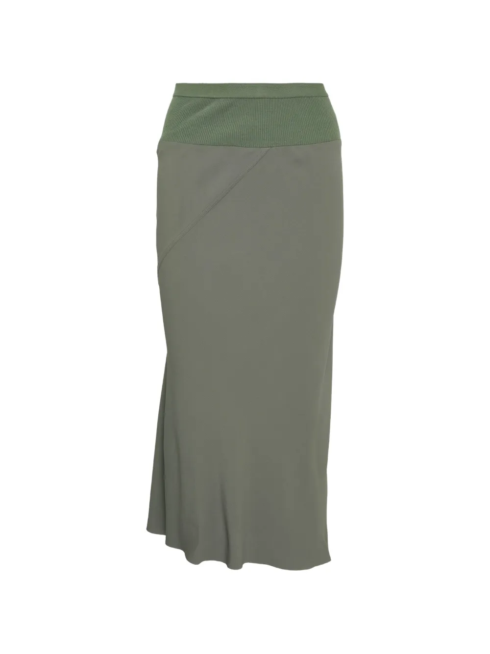 Rick Owens ribbed-waist midi skirt - Grigio