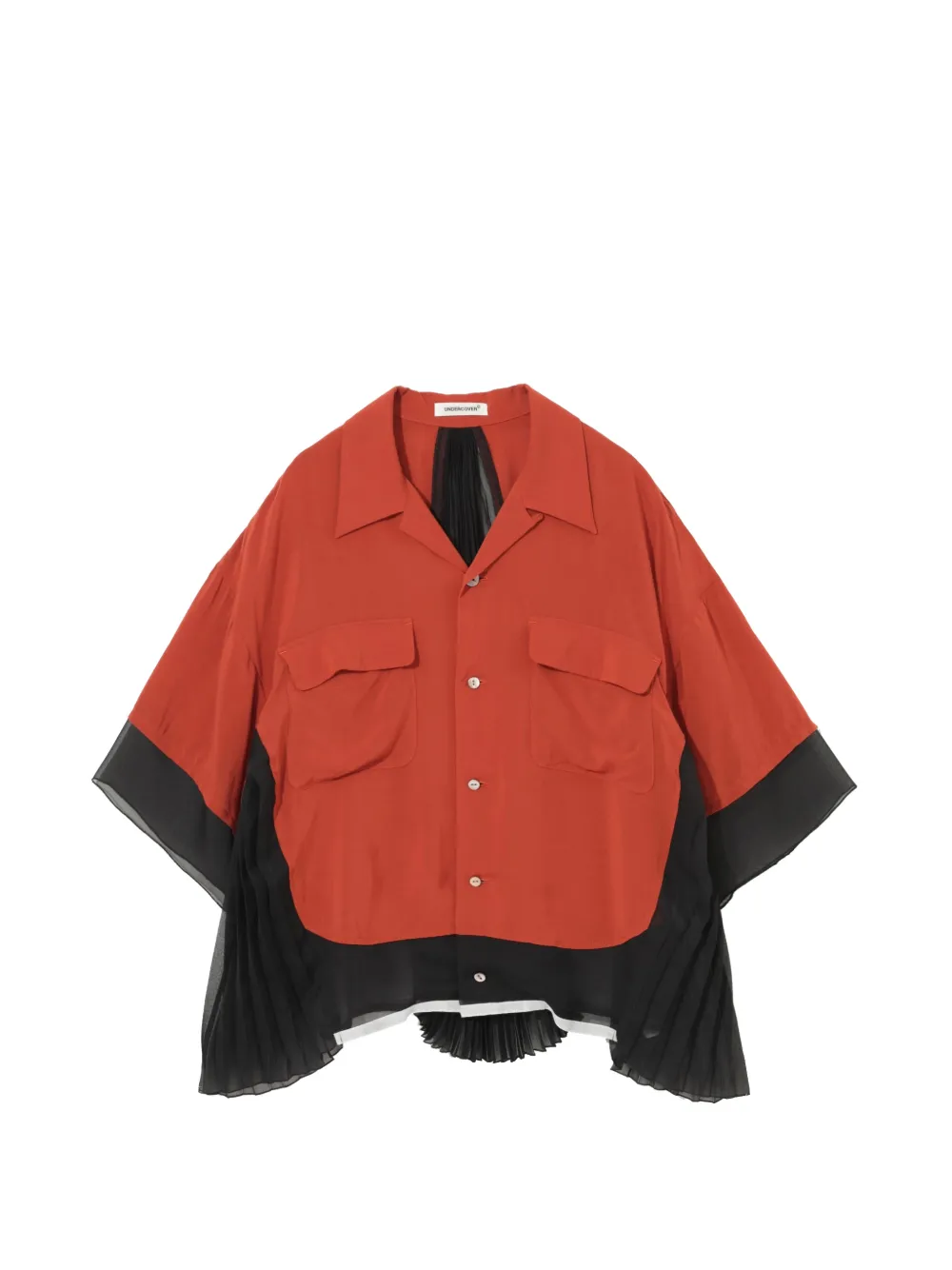 Undercover pocket pleated blouse - Arancione
