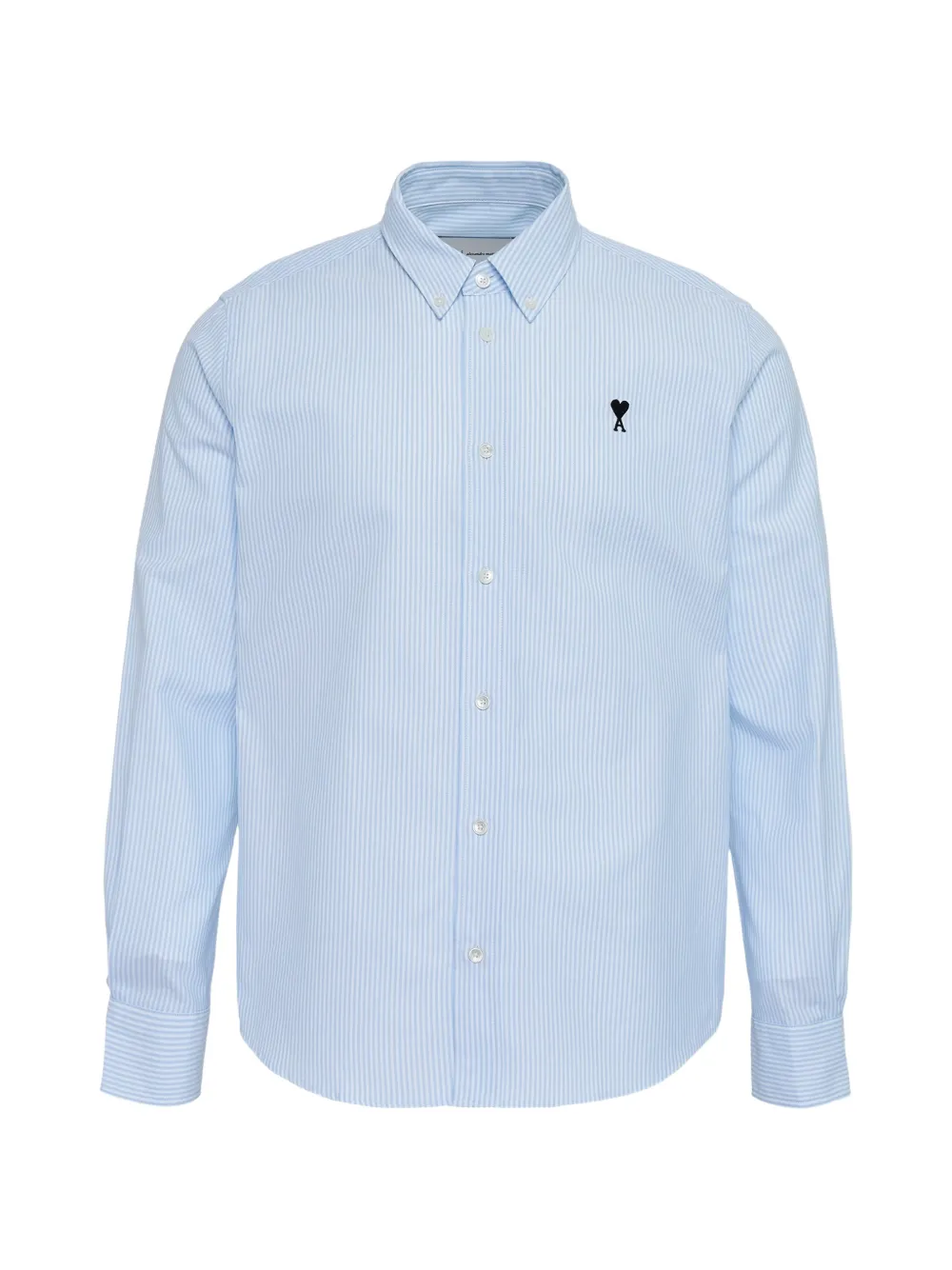 AMI Paris contrasted striped button shirt - Blau
