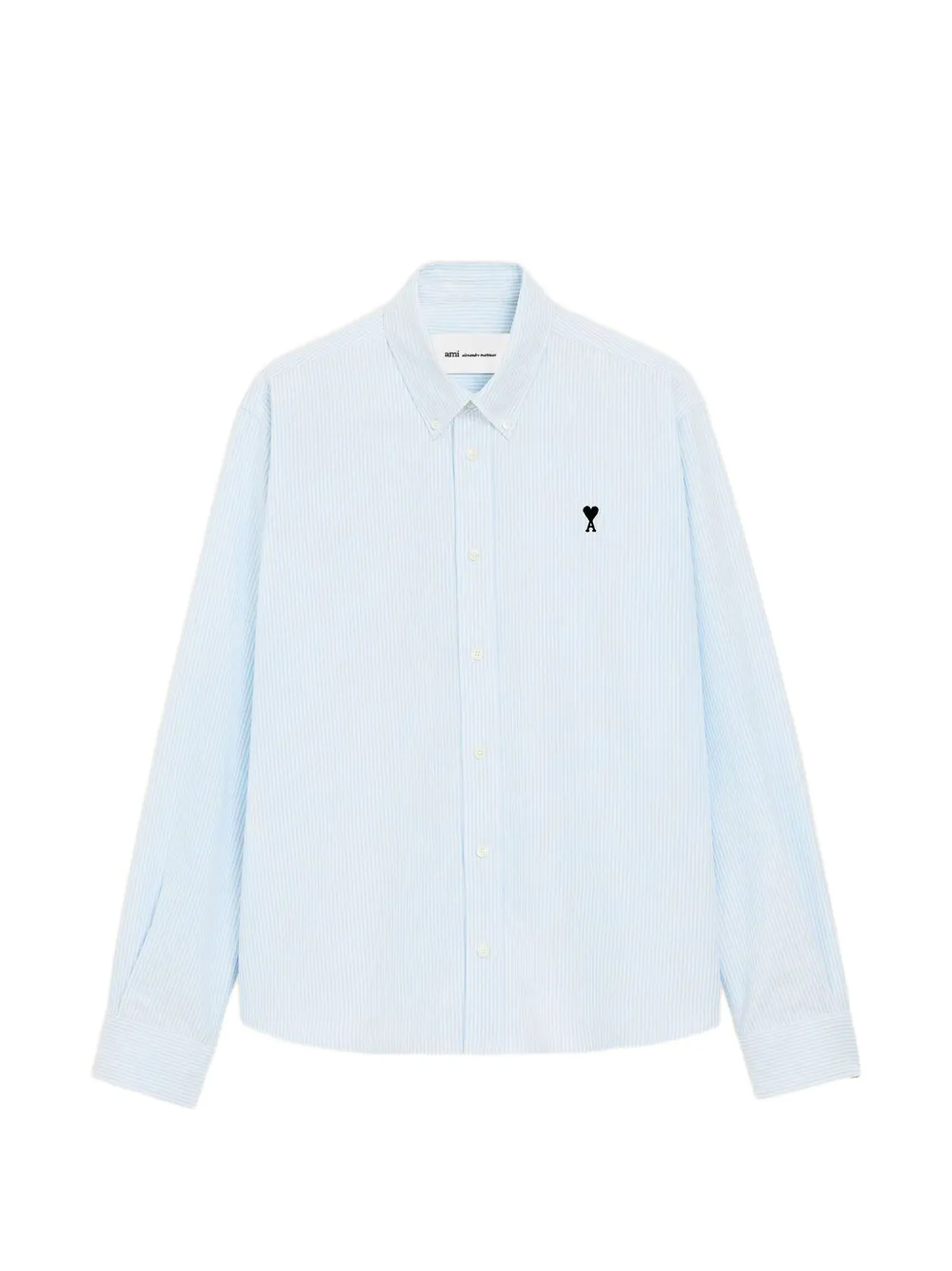 AMI Paris contrasted striped button shirt - Blu