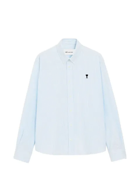 AMI Paris Ami De Coeur striped button shirt