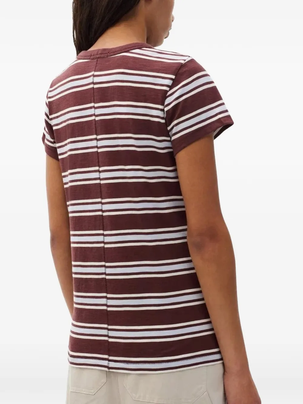  Rag & Bone Slub Striped T-shirt - Brown 