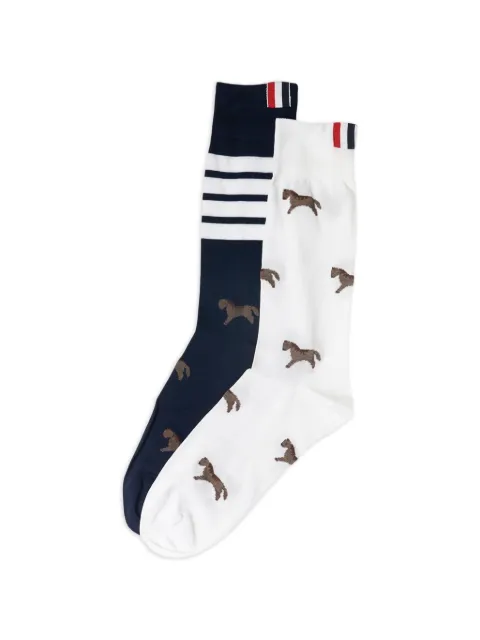 Thom Browne horse-pattern socks (set of two)