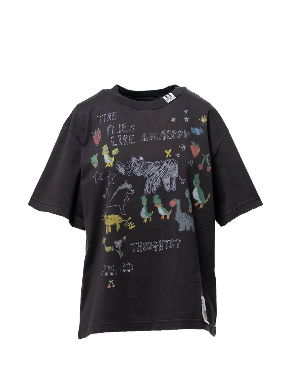 Miharayasuhiro Kids Doodle T-shirt In Black