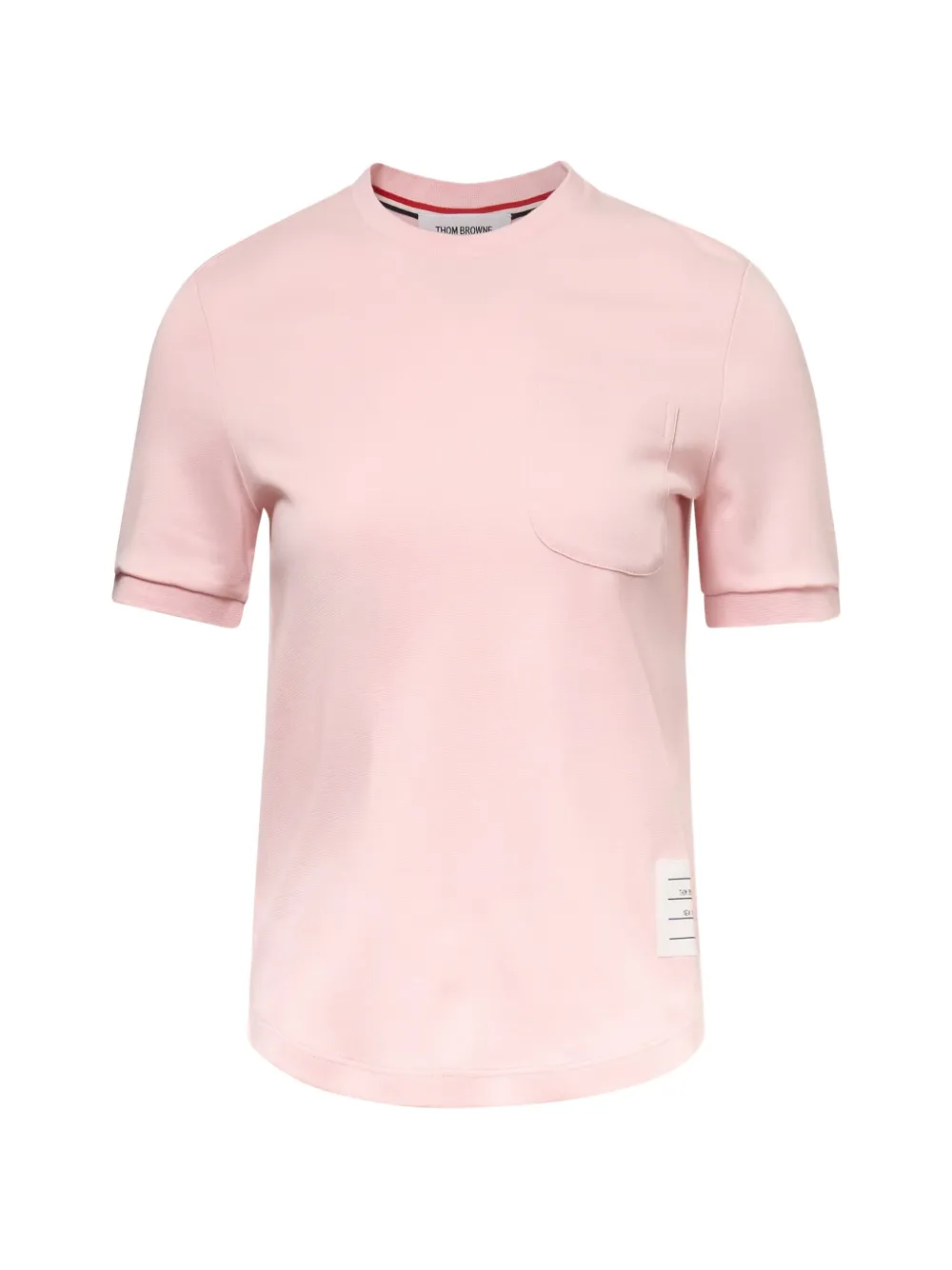 Thom Browne short-sleeve chest-pocket T-shirt - Rosa