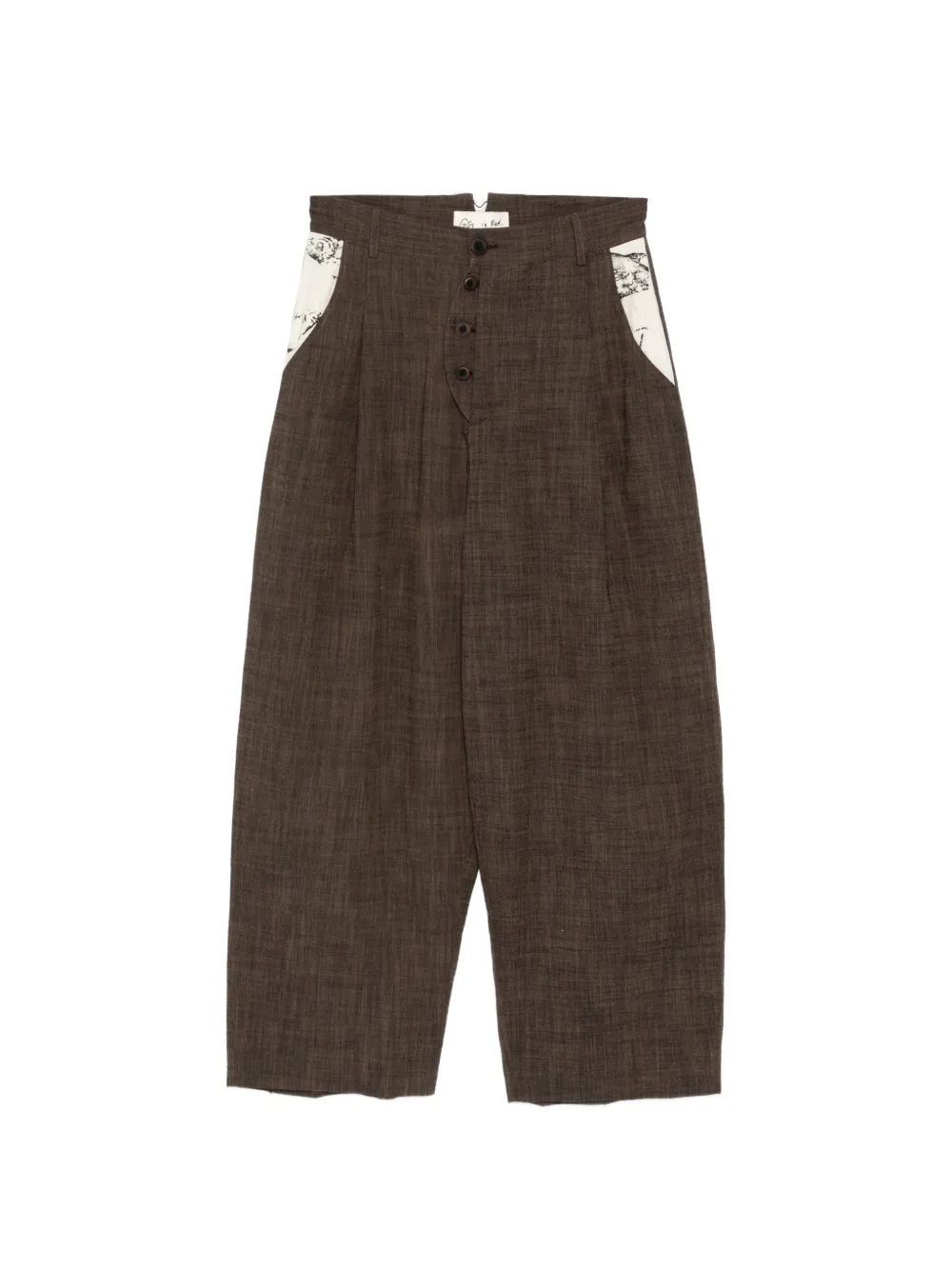 GG IN RED wid-leg trousers - Marrone