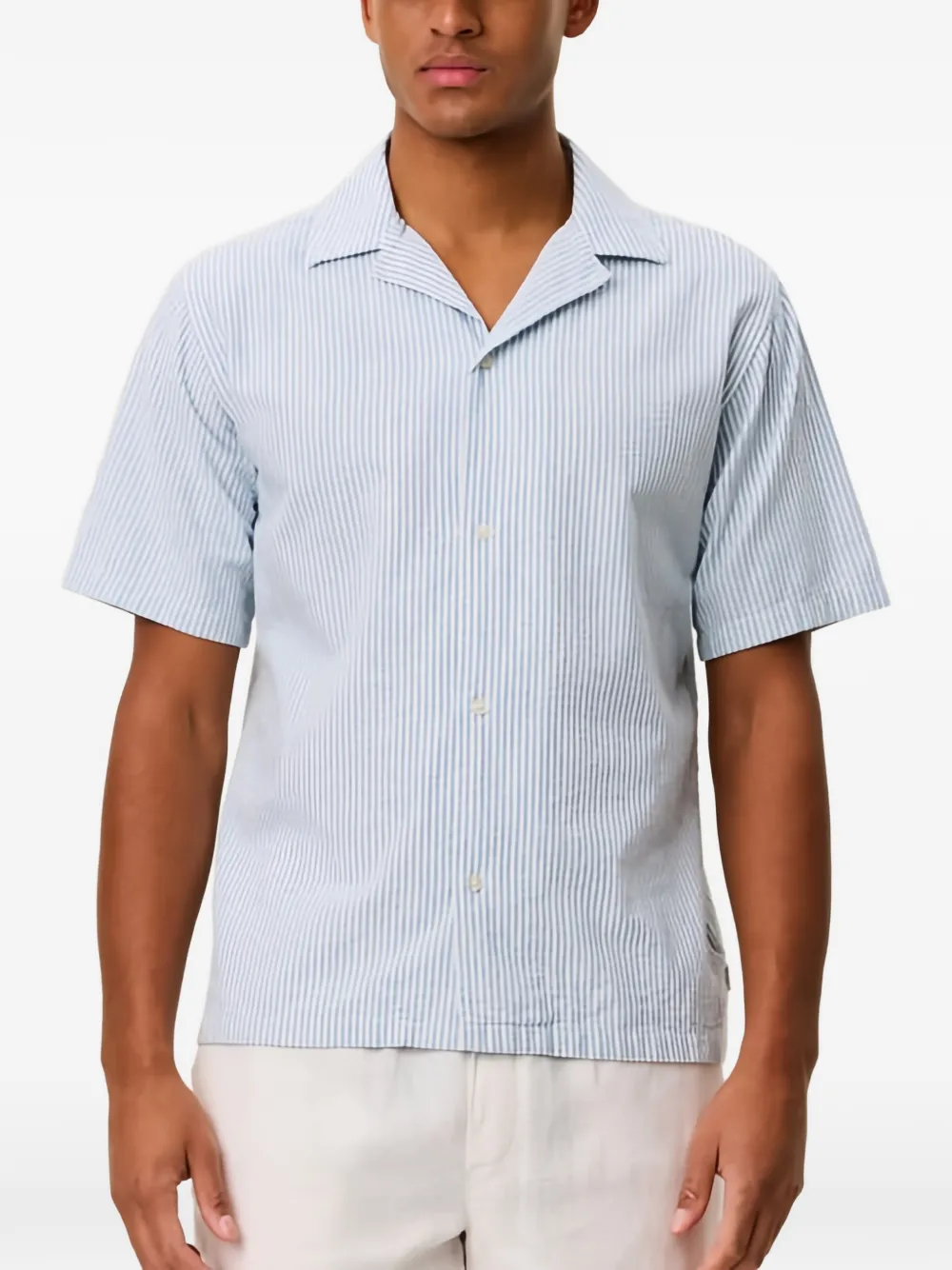 Les Deux 루카스 스트라이프 반소매 셔츠