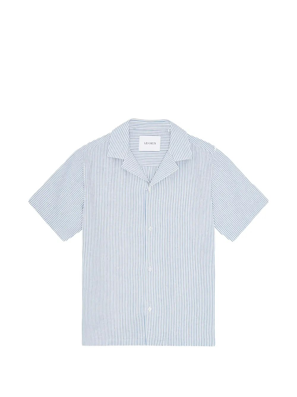 Les Deux Lukas striped short-sleeve shirt - Blau
