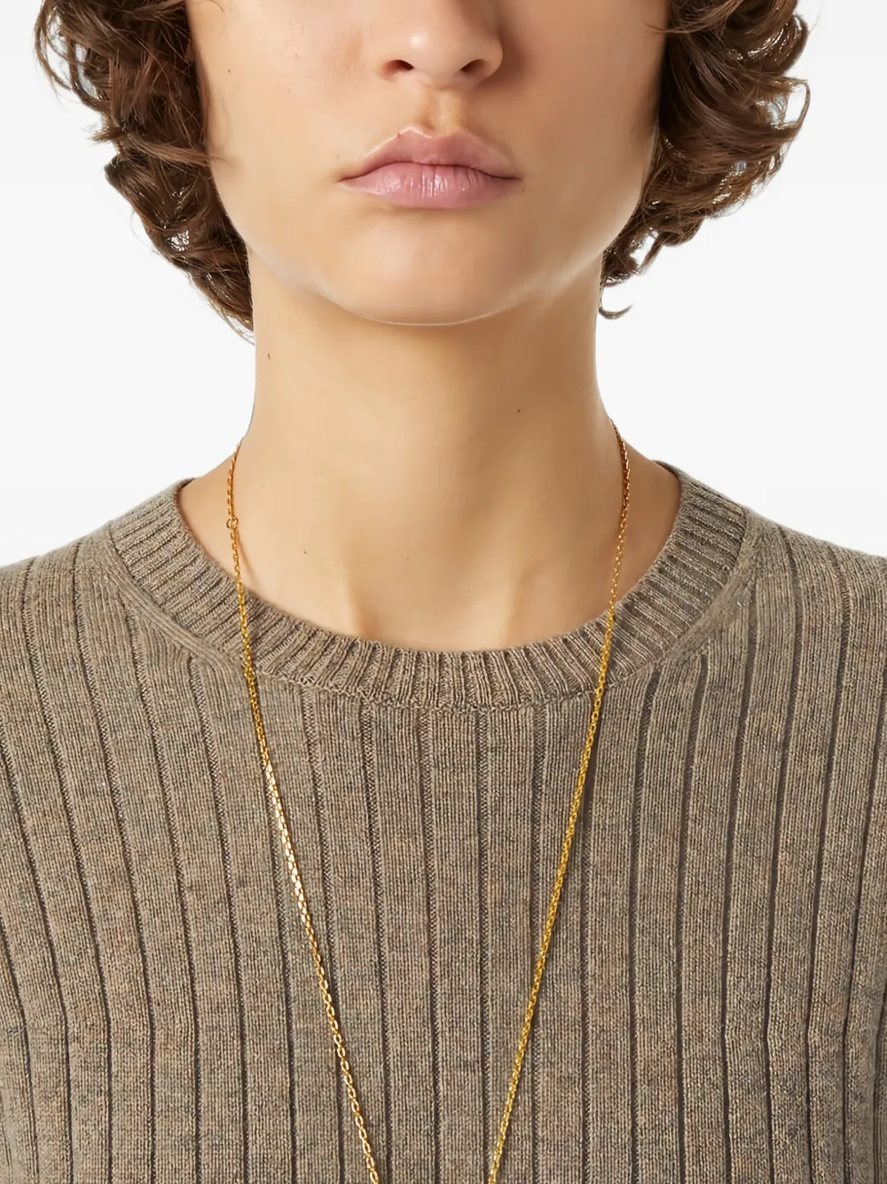 Loro Piana Coste trui met ronde hals Bruin