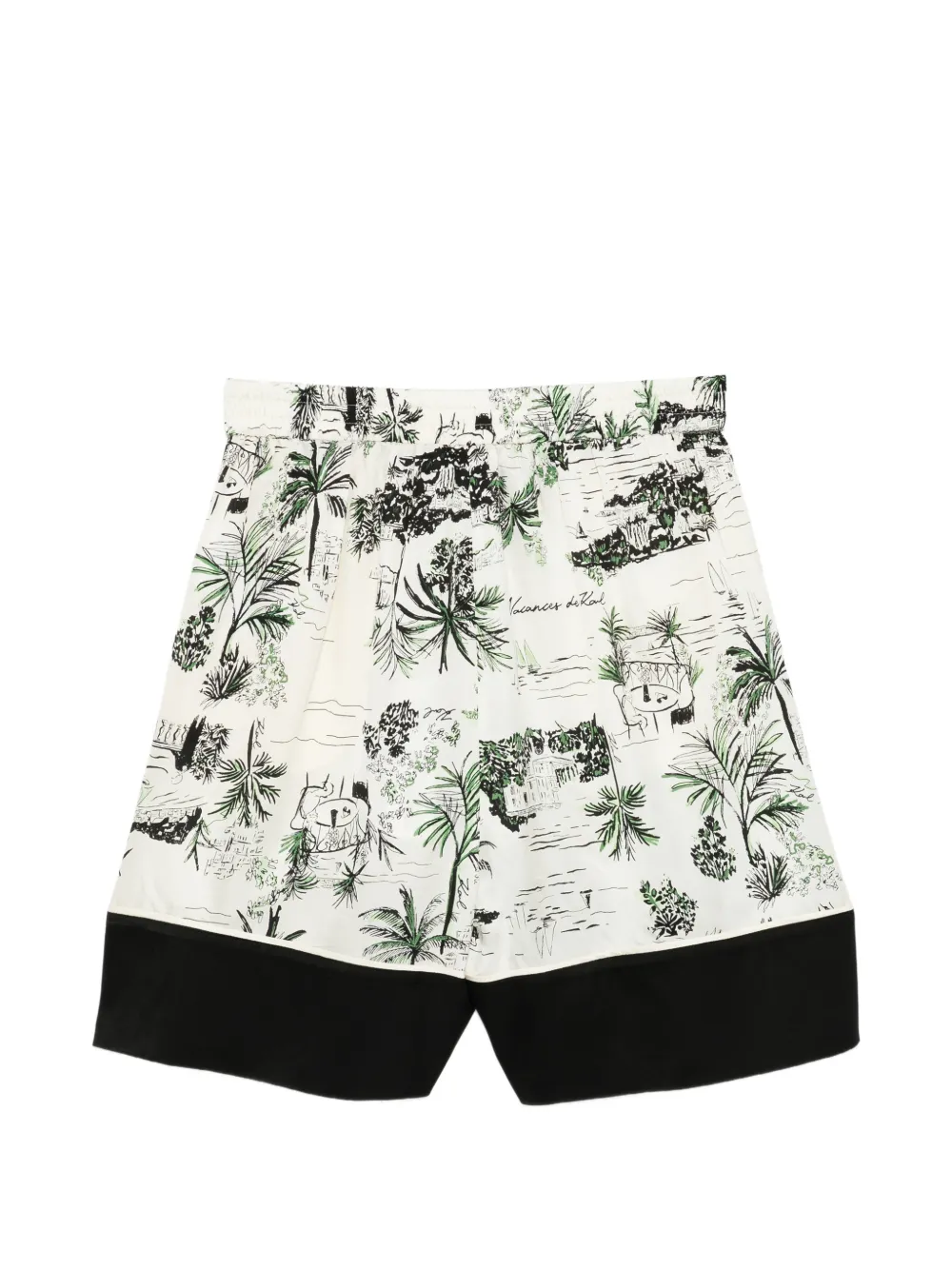  Karl Lagerfeld Tree-print Shorts - Neutrals 