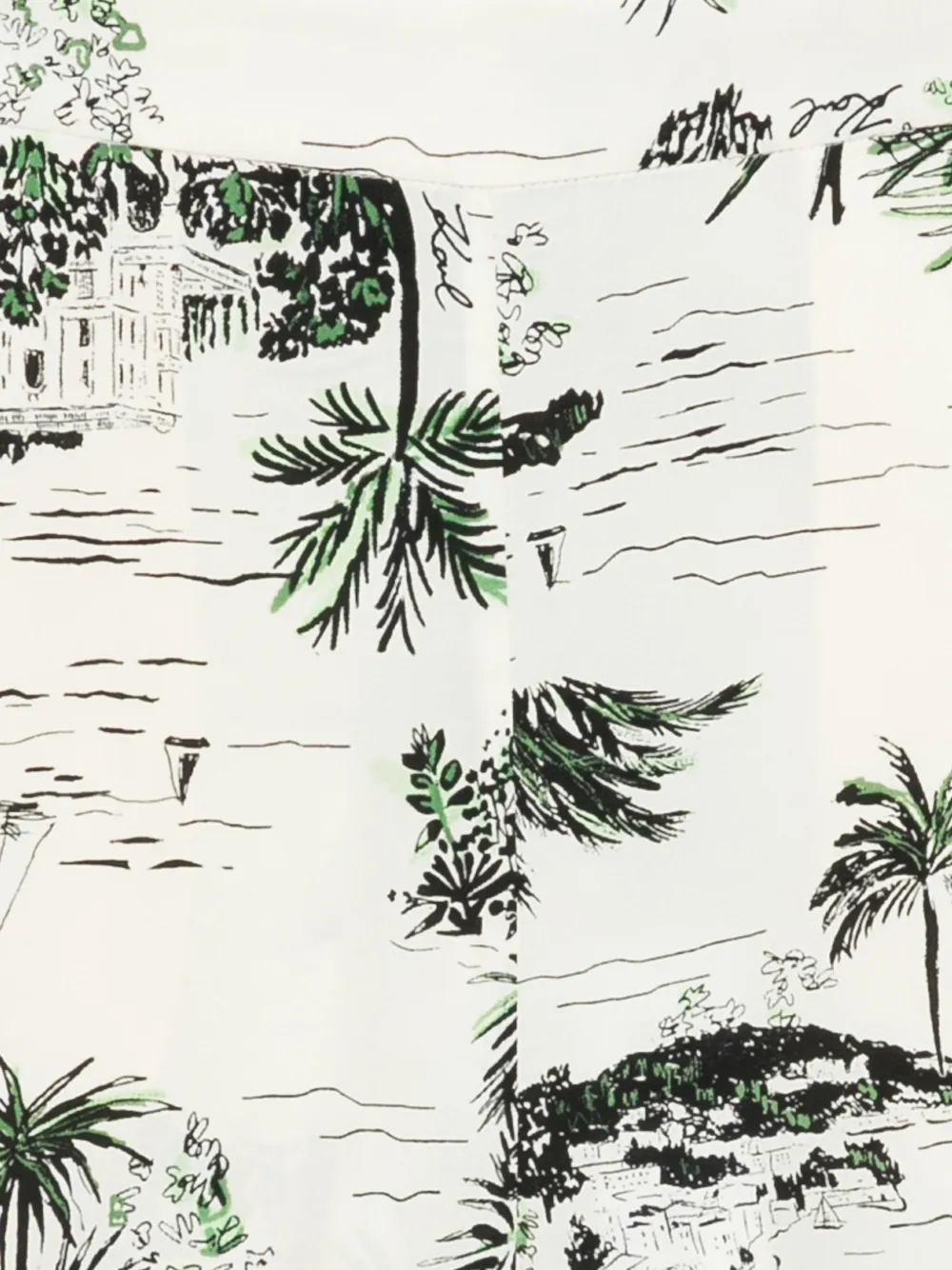  Karl Lagerfeld Tree-print Shorts - Neutrals 