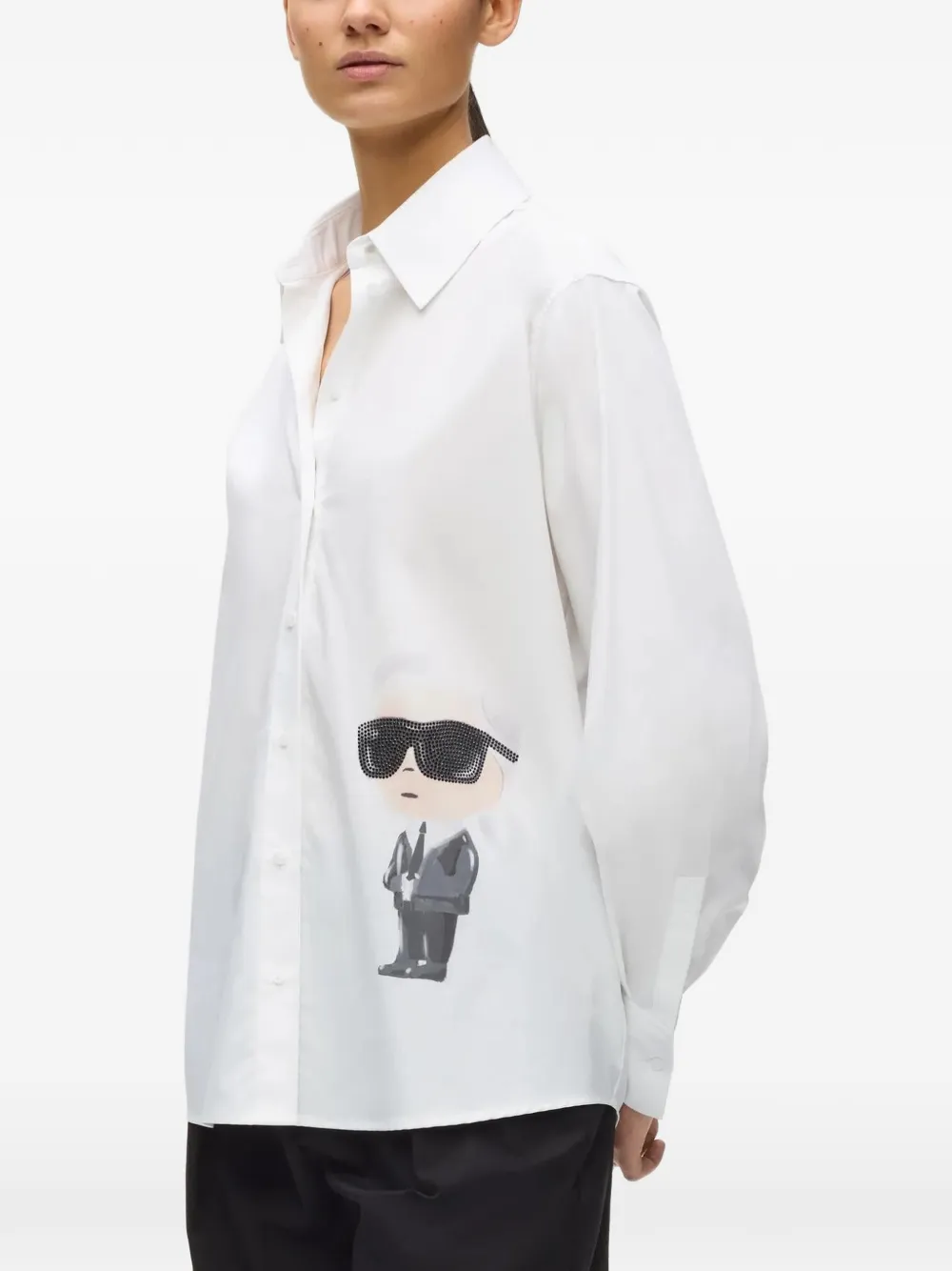 Karl Lagerfeld Ikon Aquarelle shirt - Bianco
