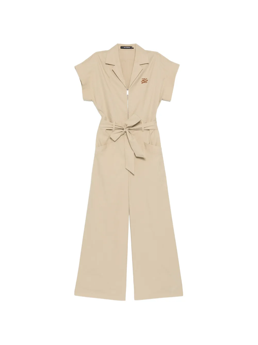Karl Lagerfeld shirt-collar jumpsuit - Toni neutri