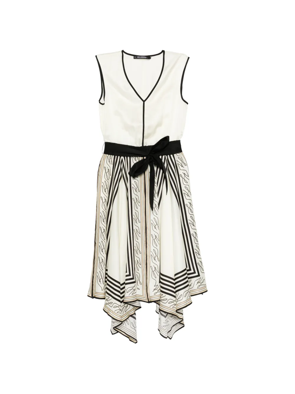 Karl Lagerfeld scarf print dress - Toni neutri