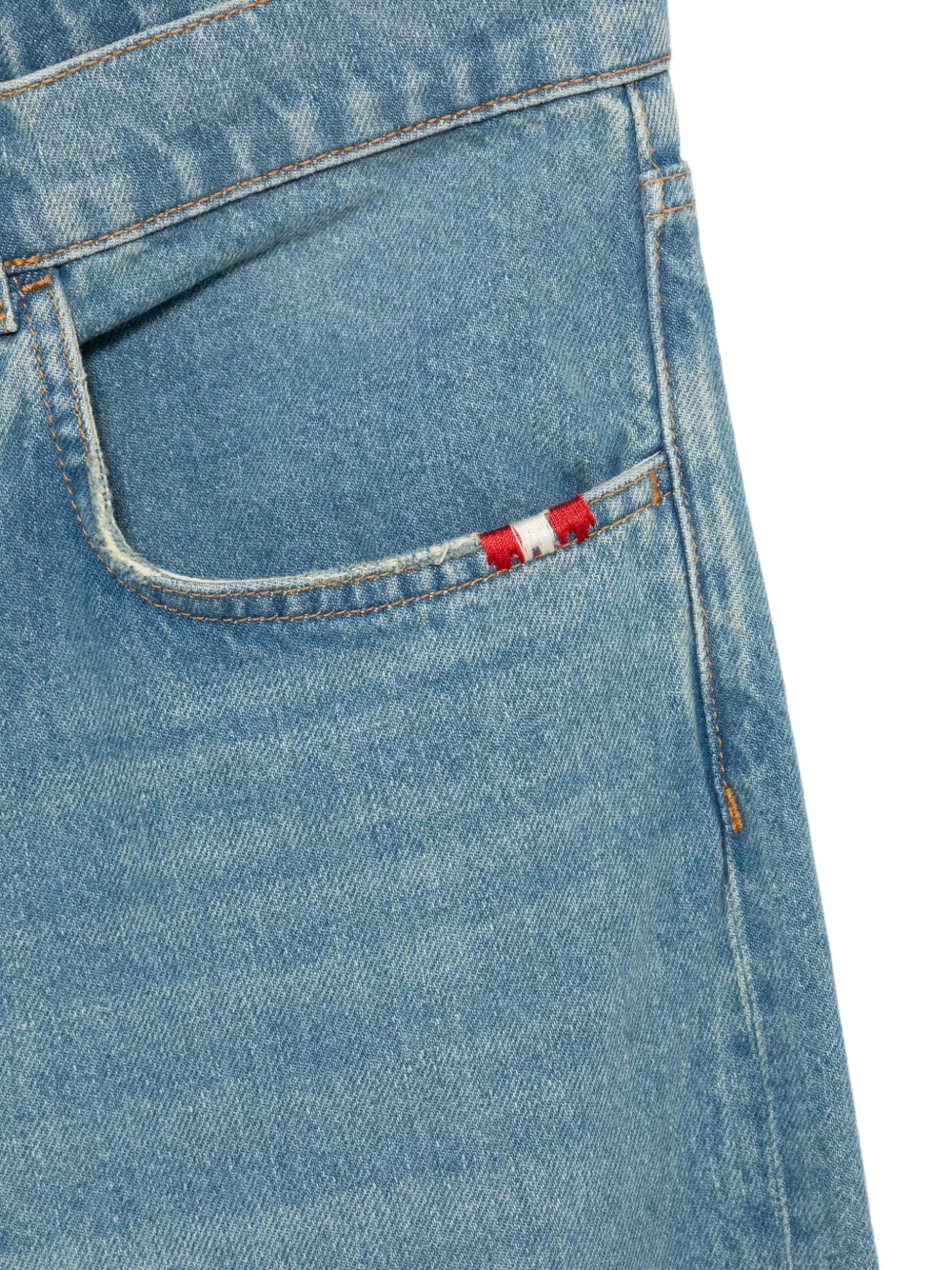  Amish Jeremiah Buttoned Striped Jeans - Blue 