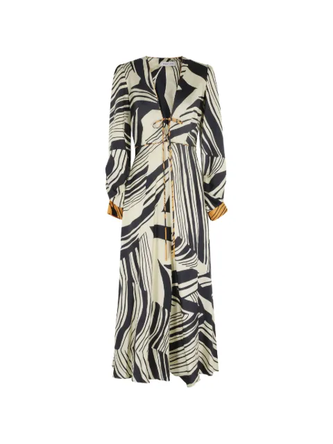 Raquel Diniz abstract print V-neck dress