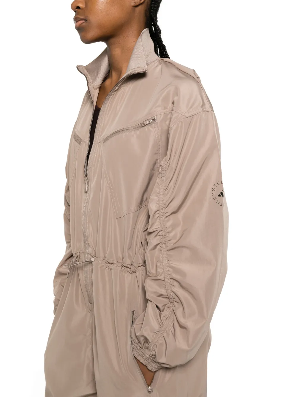 Zip-Fastening Drawstring Jumpsuit