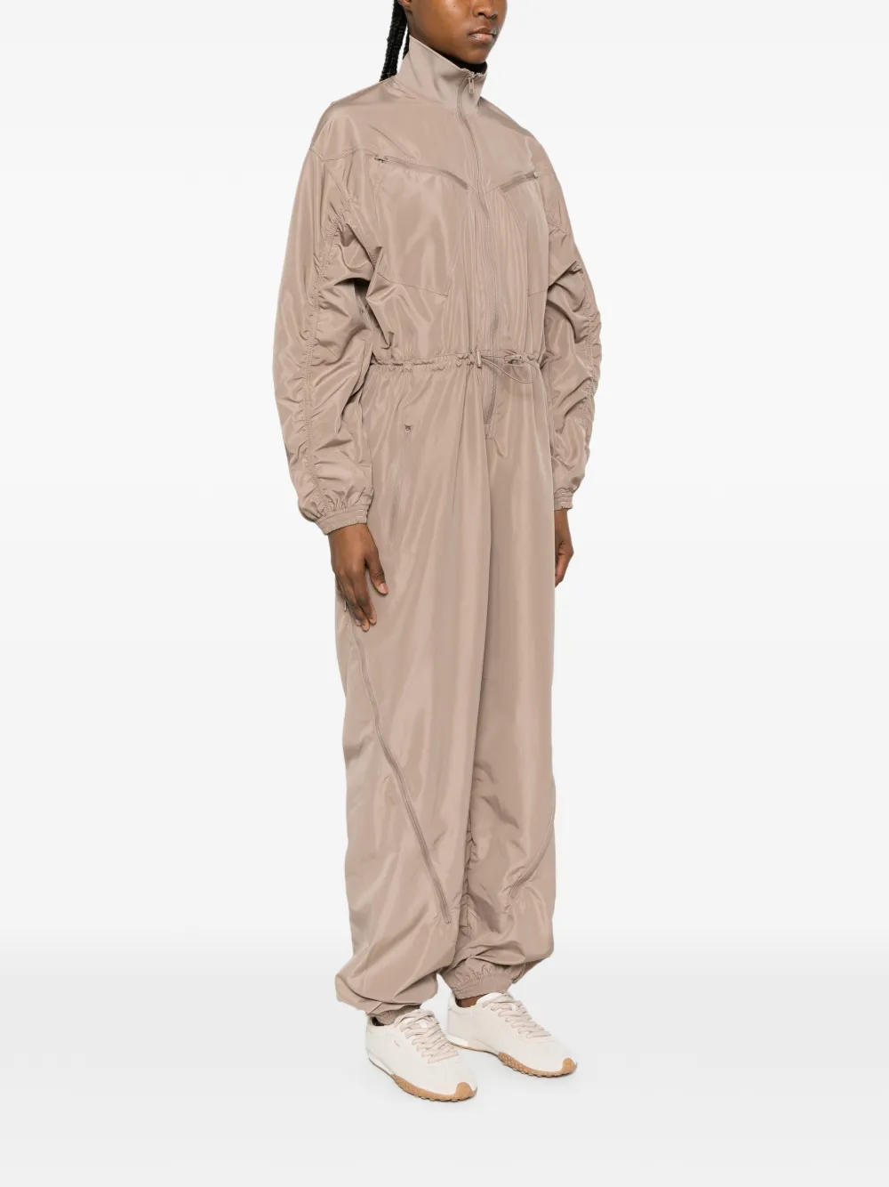 Zip-Fastening Drawstring Jumpsuit