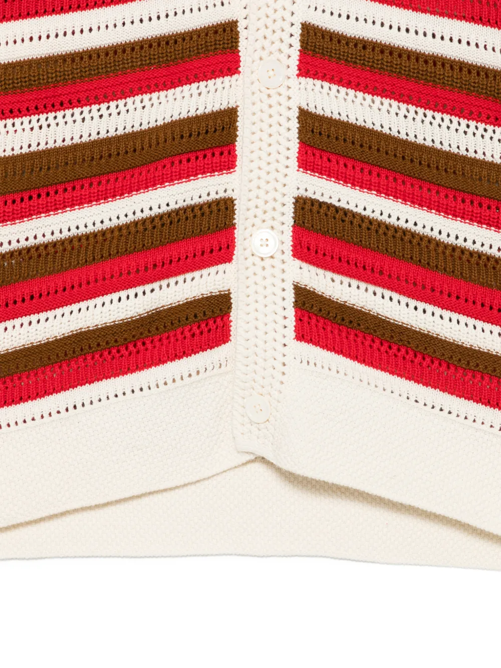  Nn07 Lars Striped Knit Shirt - Neutrals 