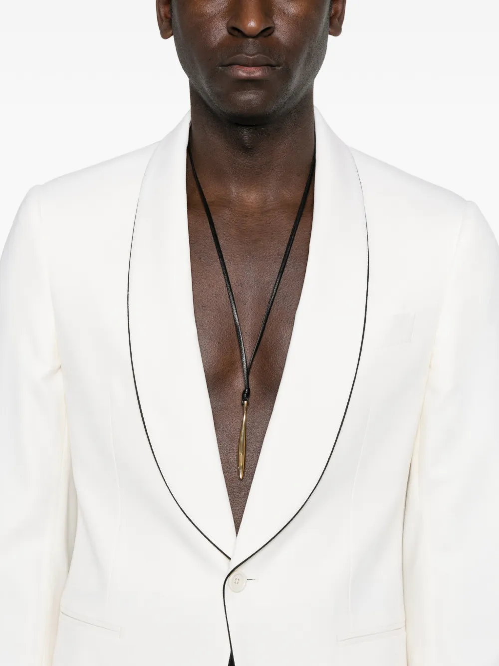 Lardini Blazer met gestreepte kraag Beige
