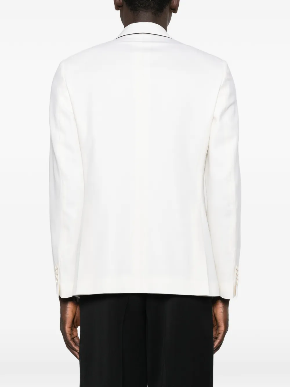 Lardini Blazer met gestreepte kraag Beige