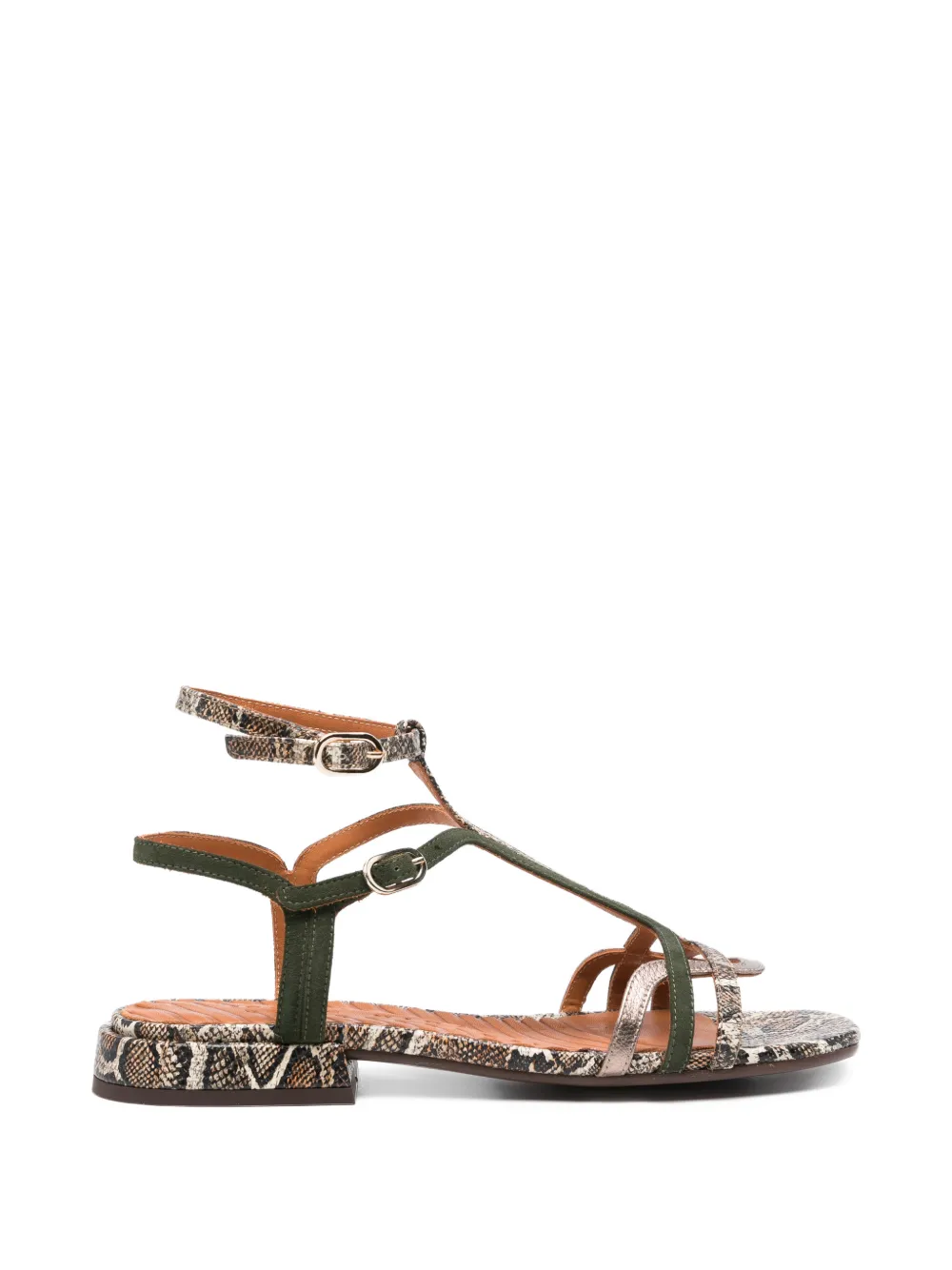 Chie Mihara Tylala sandalen met bandjes en T-bar Beige
