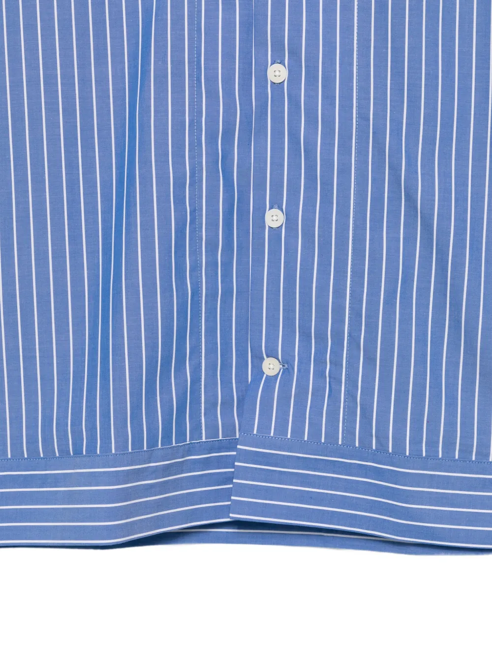 Nn07 Reed Striped Button Shirt - Blue 