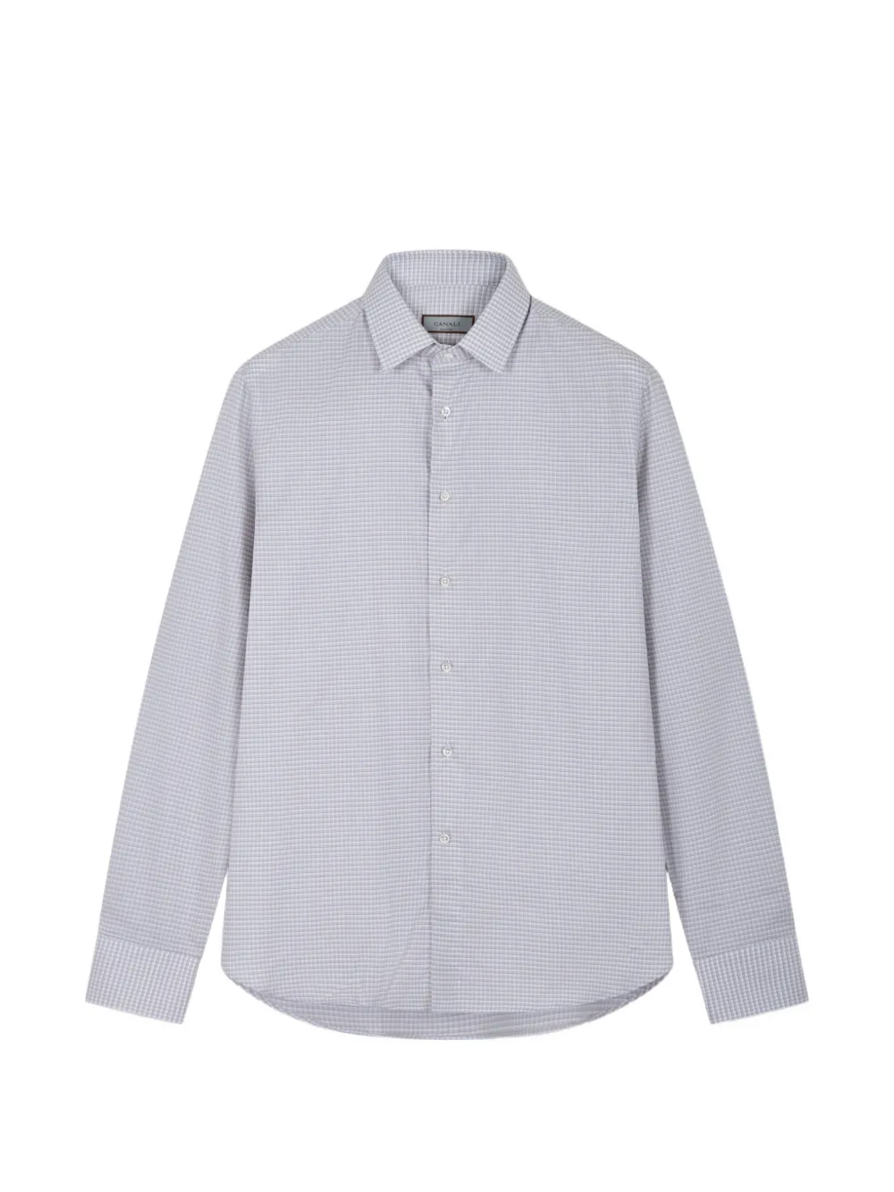 Canali patterned cotton shirt - Blau